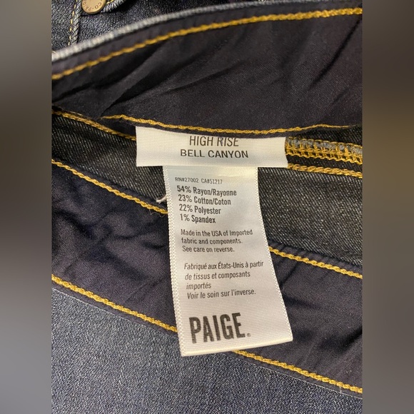 PAIGE Bell Canyon high rise flare bootcut jeans 27 - Picture 4 of 12